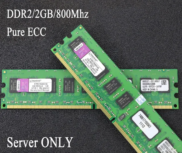 Cheap original Kingston Server memory DDR2 2GB 2G pure ECC 800MHz 800 PC2-6400E UIMM RAM 240pin 6400 2G 2Rx8 server Cheap original Kingston Server memory DDR2 2GB 2G pure ECC 800MHz 800 PC2-6400E UIMM RAM 240pin 6400 2G 2Rx8 server