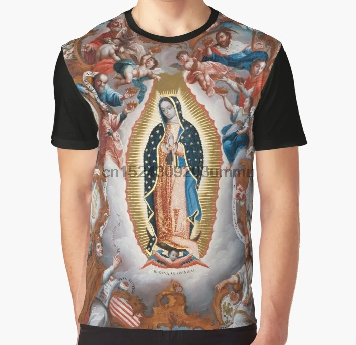 

All Over Print Women T Shirt Men Funny tshirt Virgin of Guadalupe 1779 - Mexican Artwork Graphic Women T-Shirt