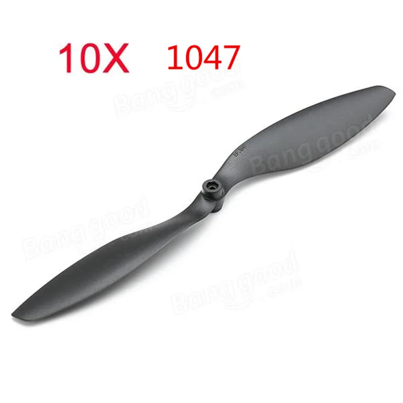 

10PCS 1047 10x4.7 inch Slow Fly Propeller Prop Blade Black CCW for RC Airplane Helicopter Spare Parts