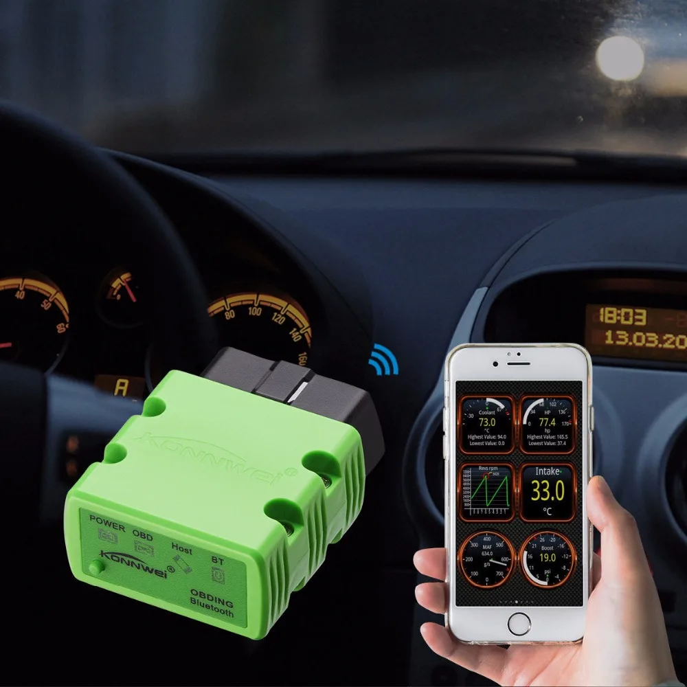 Akaso Новый Konnwei KW902 Bluetooth 3 0 ELM327 OBD2 сканирования OBDII автомобиля диагностический