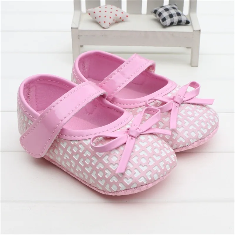 

Fashion Plaid PU Leather Baby Moccasins Soft Sole Pink Bowknot Baby Girl Shoes Newborn Infant Crib Shoes 0-18M Free Shipping