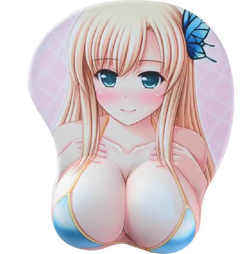 Japanese Anime 3d Silicon Naked Girl Breast Mouse Pad Computer