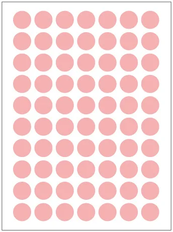 12Sheets/Pack 8mm Round Dot Candy Color Label Self Adhesive Dot Sticker Office School Supplies Tag Stickers - Цвет: Pink