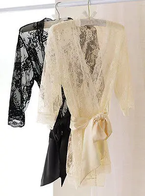 

Sexy Lady Sleepwear Underwear Nightwear Women Lace Satin Lingerie Babydoll Bath Robe