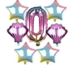 7 шт./компл. Anniversaire вечерние воздушные шары из фольги, набор воздушных шаров с гелием, украшения для свадебной вечеринки