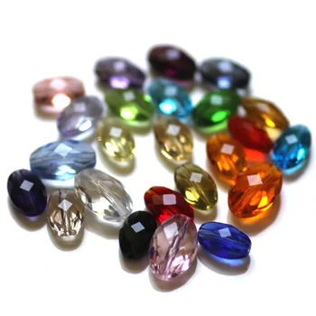 

9x6mm 2020 New arrival fashion flat oval faceted crystal beads create your style DIY jewelry accessories Beads StreBelle Store