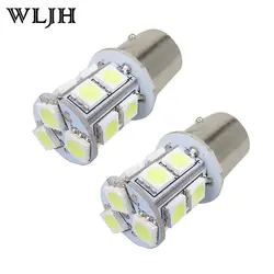 Wljh 2x красный белого и синего цвета лампы 1157 BA15D T25 S25 13-SMD 5050 светодиодный поворотник тормоза кабеля Стоп Парковка лампы лампа двойной нити