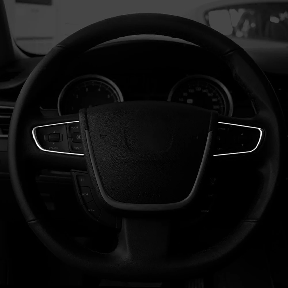 Новая отделка рулевого колеса чехол наклейка для CITROEN C4 SEGA C3 XR 2011 2016 Peugeot 508 2014 2015 408