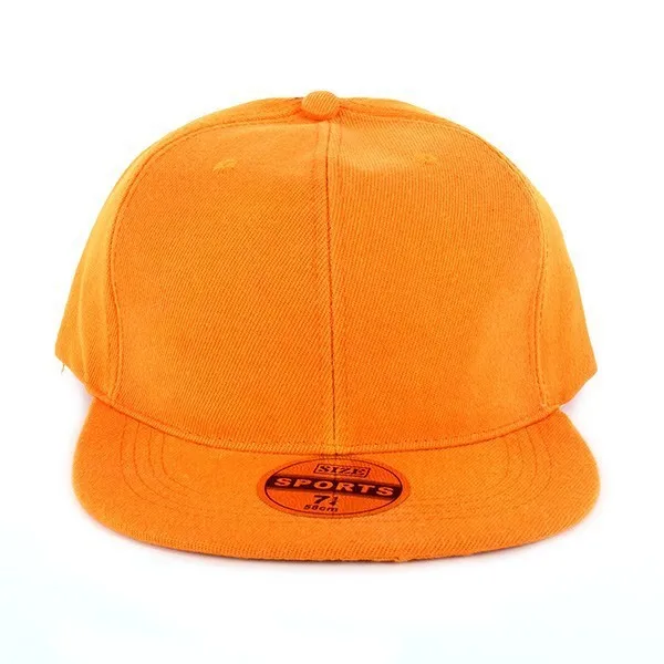 Adjustable Men Women Baseball Cap Solid Hip-Hop Snapback Flat Peak Hat Visor (13)