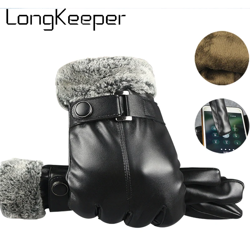 Новинка, дизайнерские мужские перчатки, высокое качество, натуральная кожа, варежки, теплые зимние перчатки, смартфон/Ipad, одна пара G342