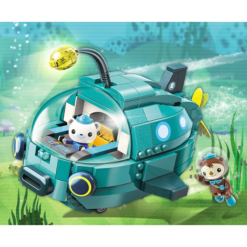 Octonauts собрать игрушка Развивающие игрушки для детей Кирпич замок осьминога Акула