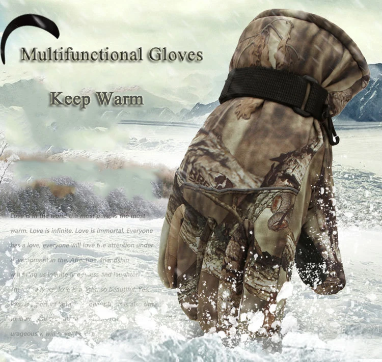 Уличные флисовые теплые охотничьи перчатки guantes para nieve водонепроницаемые термальные зимние перчатки лыжные походные перчатки для сноуборда