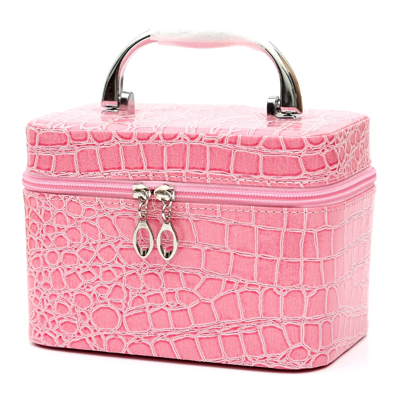 SIKOTE جذع الوردي المرأة التجميل حقيبة السفر المدمجة حزمة للماء المكياج حقيبة مستحضرات التجميل حالة Trousse ماكويلاج فام