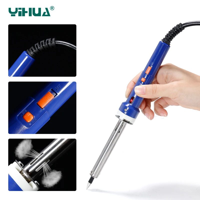 YIHUA 960-II паяльник для подключения к 110V 220 В дополнительно 30/60W Комплект с Контроль