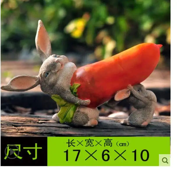 

Micro landscape lovely rabbit resin children's house garden terrace creative decorative tabletop statue home decoration wedding