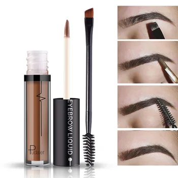 

Pudaier eyebrow gel with brush 24 hour long lasting waterproof dark coffee brown eyebrow tattoo pen makeup eyebrow pencil PD003