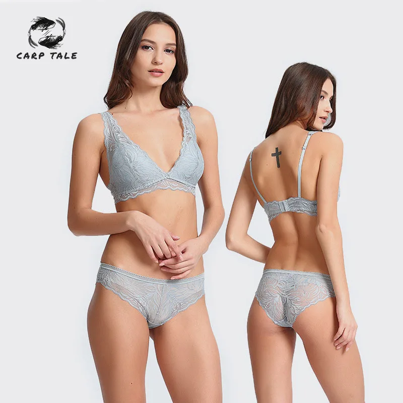 

Thin French Style Bralette Lace Wireless Triangle Cup Women Lingerie Soft Bra Seamless Underwear Deep V Girls bra Dropshipping