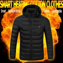 USB умная зарядка нагревательная куртка зимняя Термоодежда нагревание тела теплая термостатическая одежда(power bank не входит в комплект