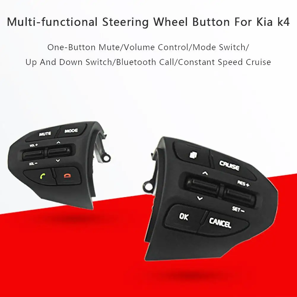 

Modified Upgraded Multimedia Bluetooth Call Cruise Mute Control Multi-functional Steering Wheel Button For Kia K4