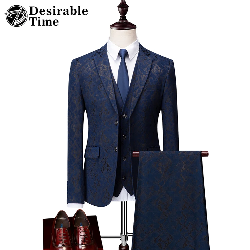 printed shirt with black suit