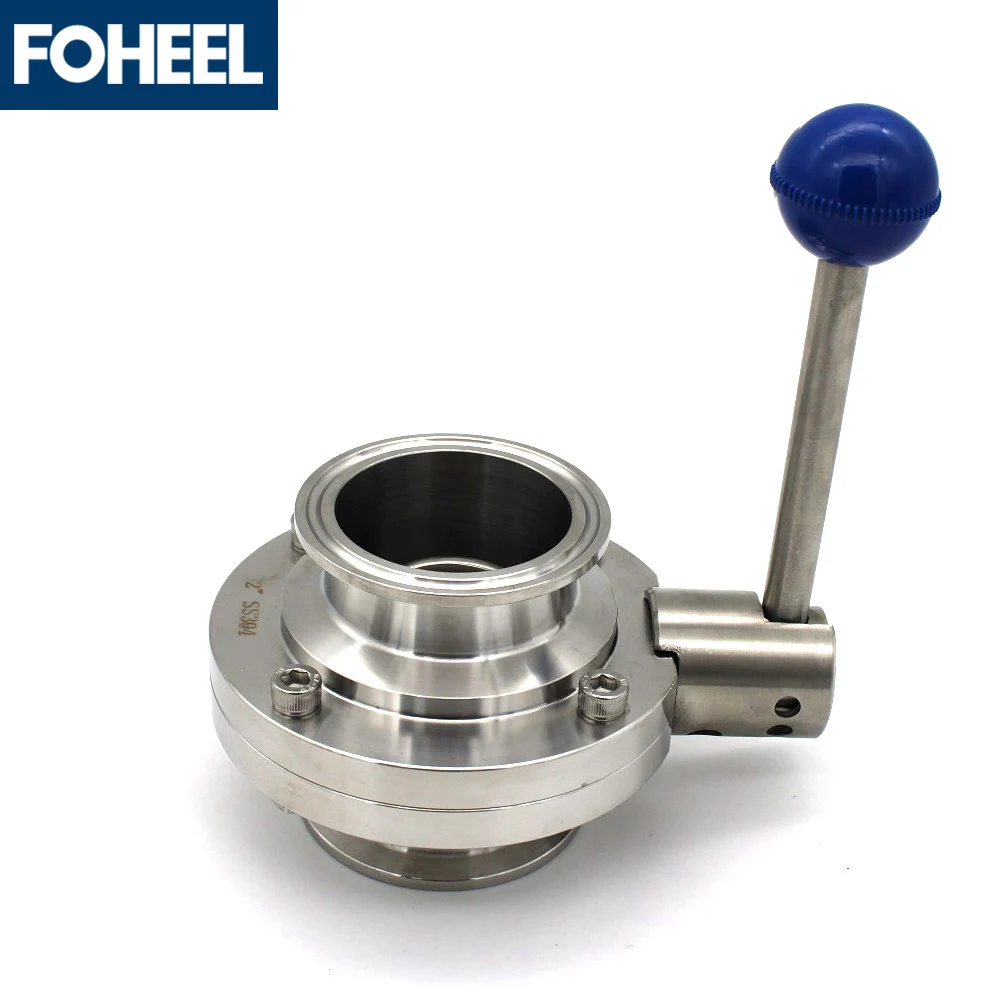 

Hygienic food-grade stainless steel quick-loading butterfly valve Fast-loading chuck valve clamp TC butterfly valve