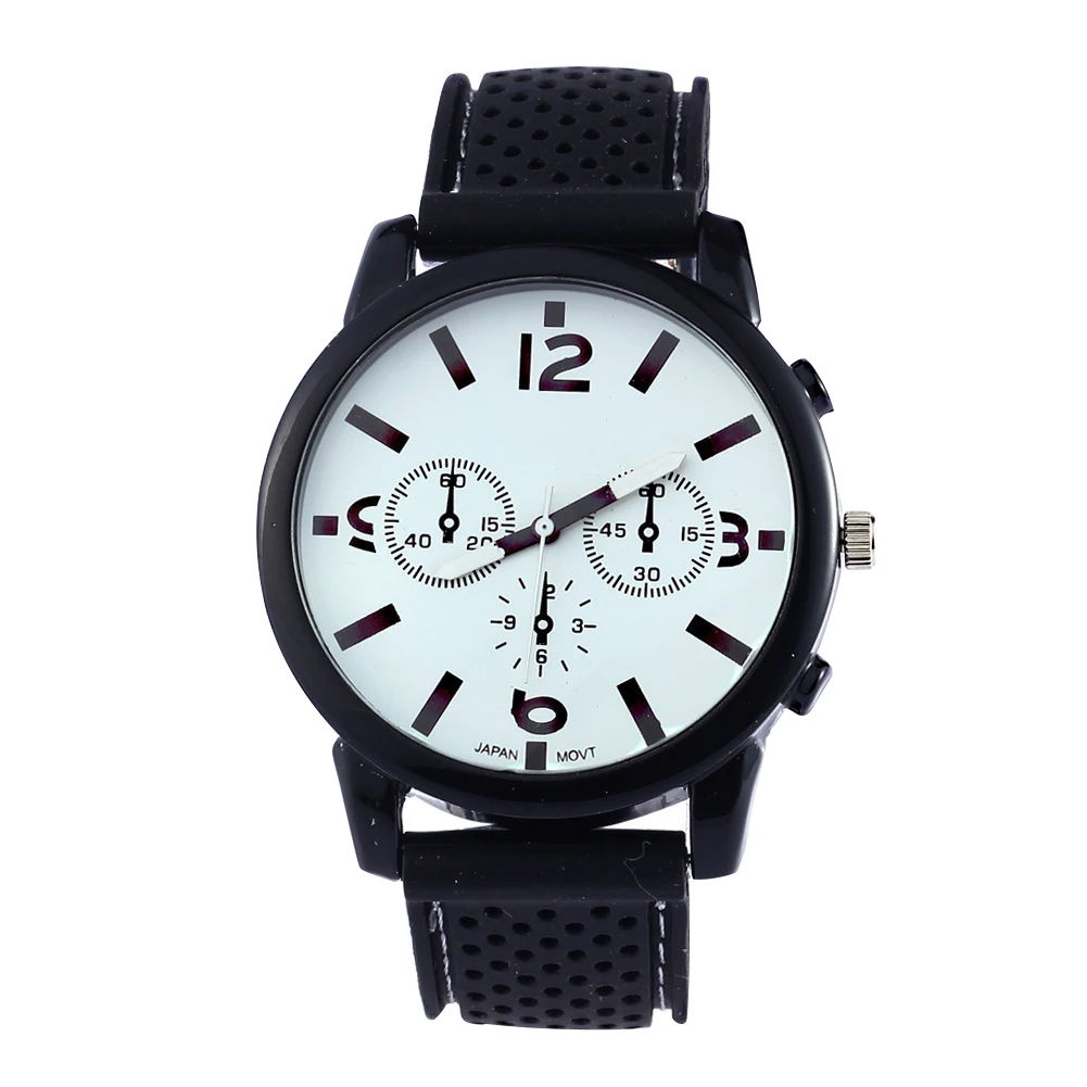 

Analog Casual Quartz Silicone Strap Exercise Accurate Sports Style Men Watch Cool Big Dial Adult Gift Fashion