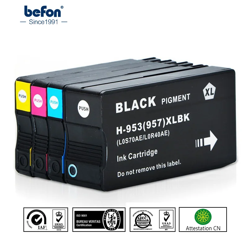 Сменный картридж befon 953XL для принтера HP 953 XL OfficeJet Pro 7740 8210 8710 8720 моноблок 8725 8728