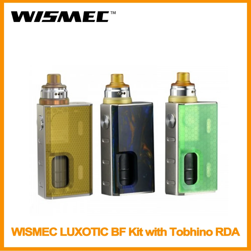 Акция! Оригинальный WISMEC LUXOTIC BF набор с 7 5 мл Tobhino RDA Выход 100 Вт Мощность 810 верхней