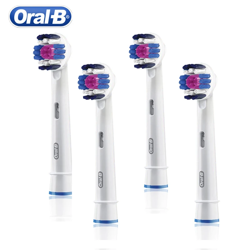 Сменные насадки Oral B EB18 белые 3d головки для быстрой отбеливания зубов удаление