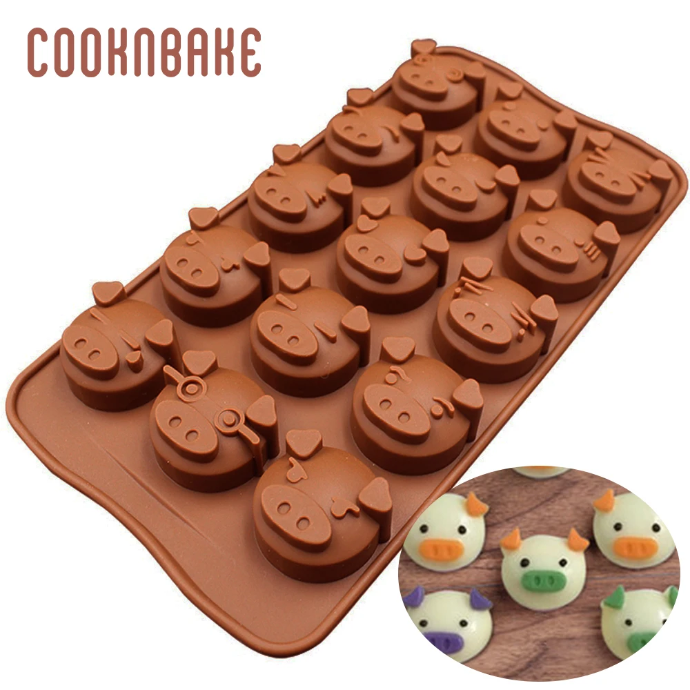 COOKNBAKE силиконовая форма для шоколадных конфет свиньи ледяной куб пудинг Jello