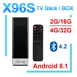 Новый X96S android 8,1 ТВ stick amlogic s905Y2 H.265 2,4/5G WI-FI BT4.2 Core 64bit cortex a53 PK x96 mi ni ТВ коробка mi коробка