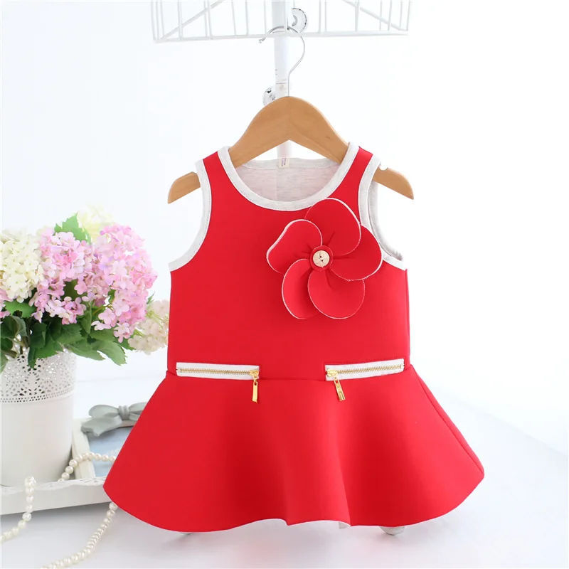 

Newborn Baby Girls Infant Christmas Dress&Clothes Autumn Appliques Flower Kids Party Birthday Dress Christening 0-2T red pink