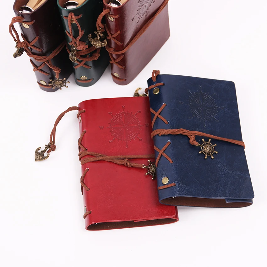 Винтажный пиратский дневник, записная книжка с записной книгой, Обложка из искусственной кожи с отрывным листом для школьных канцелярских принадлежностей или путешественника