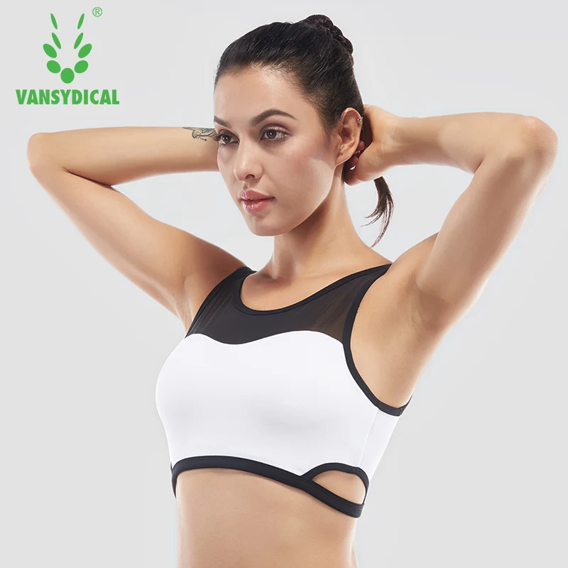 Vansydical Спортивное нижнее белье для женщин бег ударопрочный фитнес Йога сбор