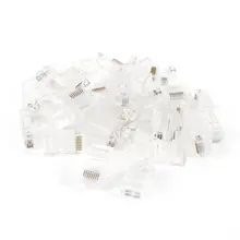 Imc Горячая 50 шт. RJ45 8P8C сети LAN CAT5E модульный разъем Jack Clear