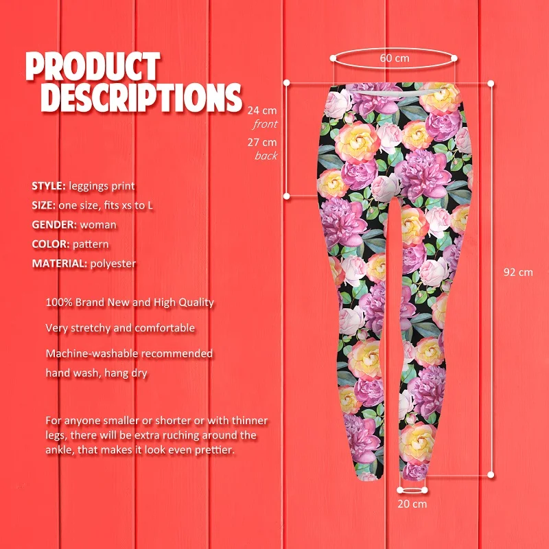 Multicolor Flower Push Up Sexy Leggings Women Black High Waist Leggings For Women Summer Pink Womens Fitness Leggings Pants