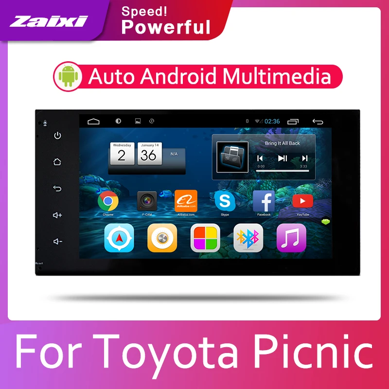 

ZaiXi 2din Car multimedia Android Autoradio Car Radio GPS player For Toyota Picnic 2001~2009 Bluetooth WiFi Mirror link Navi