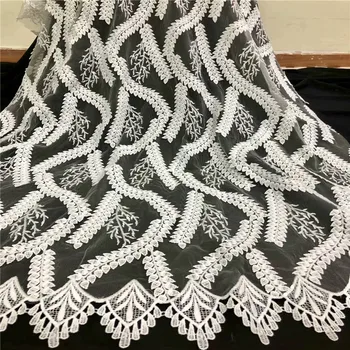 

High quality African embroidery tulle Lace Fabric for party New Design Nigerian Net lace fabric for Wedding Dress HX1269-1