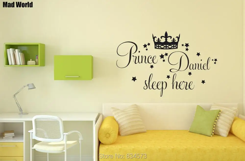 Daniel Personalised Prince Custom Name Sleep Here 56 86w 50 77w 2