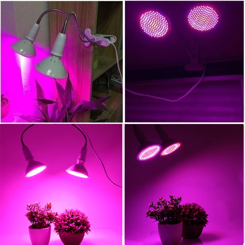 Phytolamp полный спектр светодиодный Grow светильник E27 лампы для растений Фито лампа