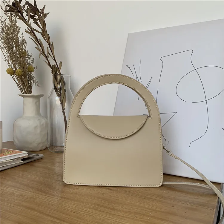 

Luxury Pu Leather Women's Handbags Solid Color Top-handle Totes Ladies Small Flap Hand Bags Women Brands Shoulder Bags New 2019