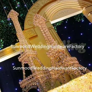 

Tall crystal column wedding ,walkway leading road for big wedding decoration