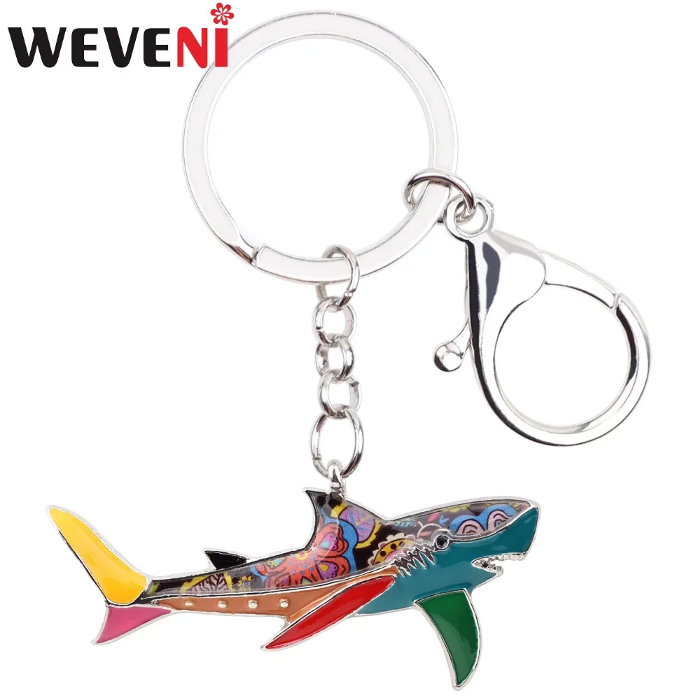 Брелок WEVENI Shark кольцо для ключей аксессуары сумки эмалированный сплав уникальное