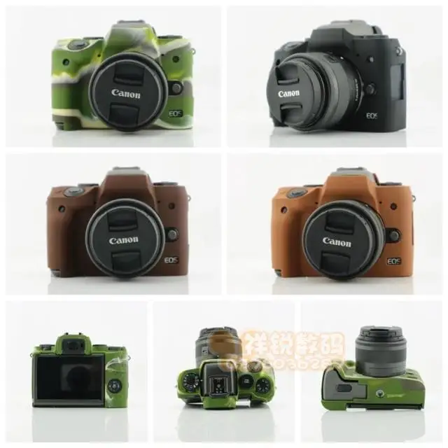 

Soft Silicone Rubber Camera Protective Body Cover Case Skin Camera case bag for canon EOSM5 M3 M5 M6 M10 Mirrorless System Bag