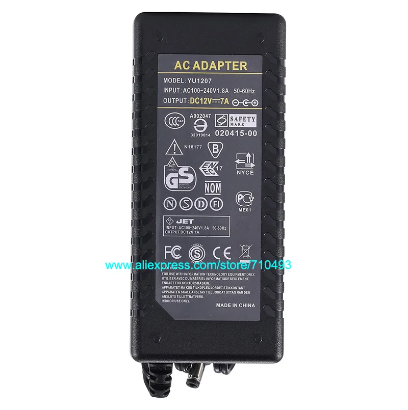 AC 100-240V к DC 12V 1A 3A 4A 5A 6A 7A 8A 10A адаптер питания, 12V 12W 36W 48W 60W 96W адаптер с IC чипом