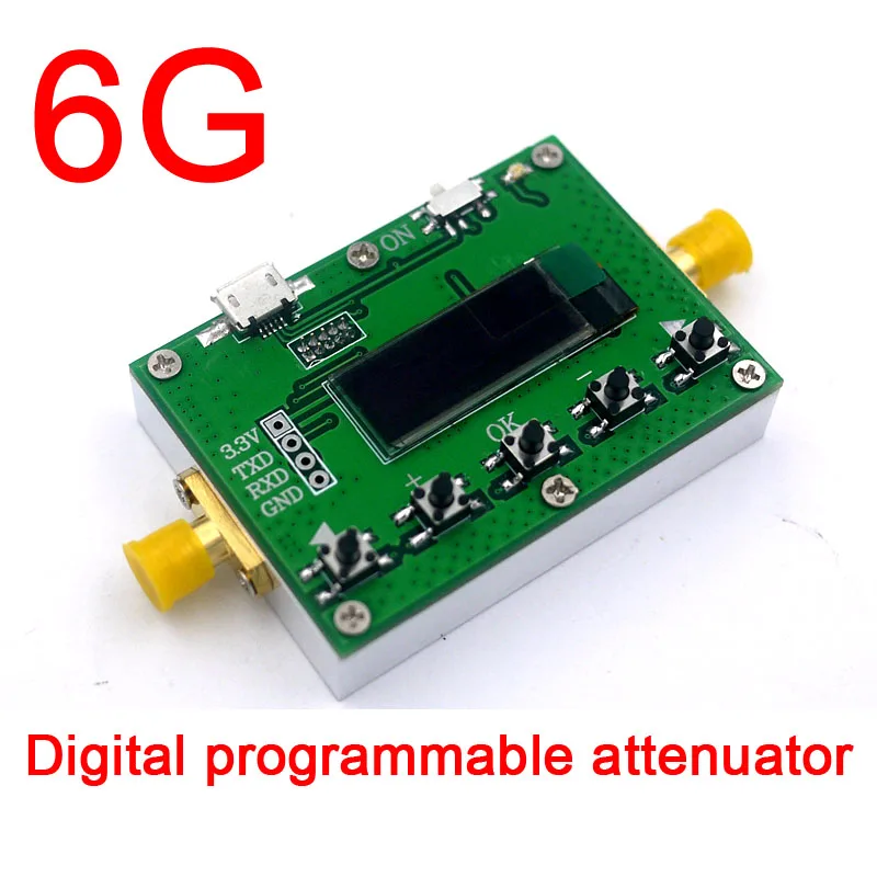 

OLED display 6G Digital programmable attenuator 30DB step 0.25DB RF module