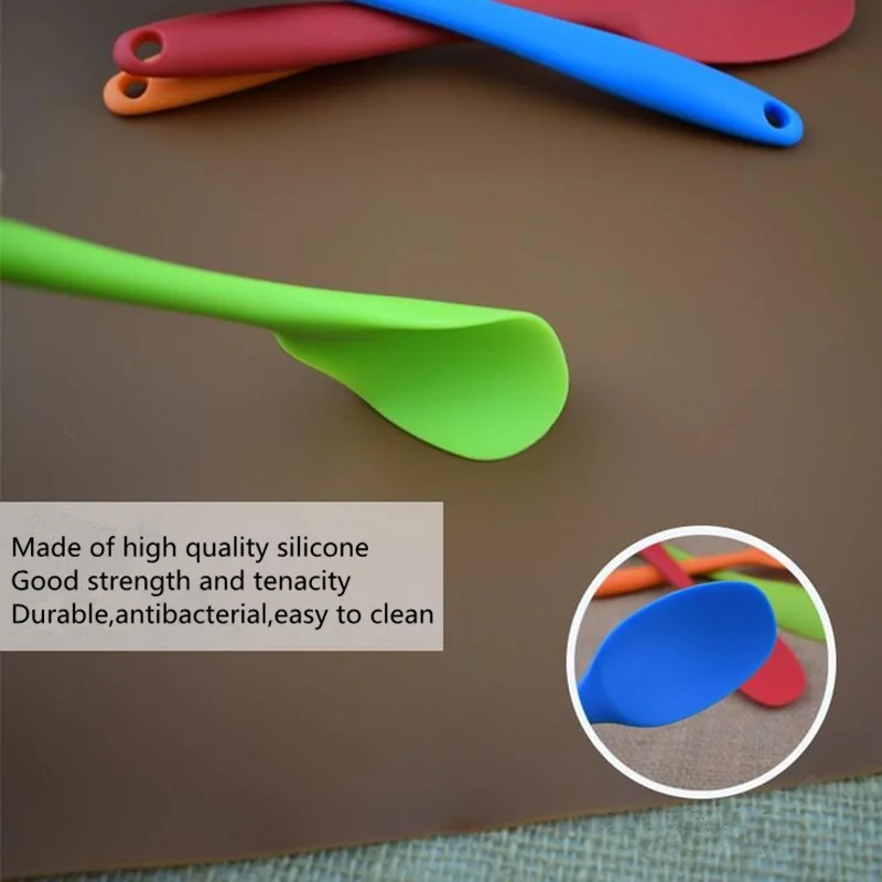Новая термостойкая интегрированная Ручка Силиконовый скребок-ложка кухонная утварь Turners лопаточка для сковороды торт кухонный инструмент для приготовления пищи
