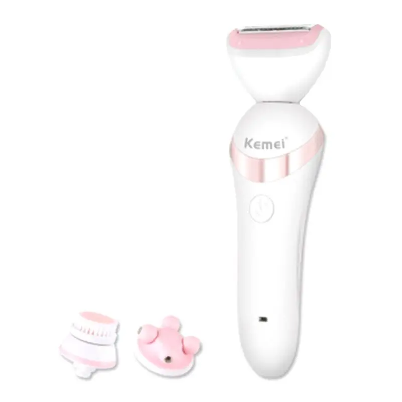

3 in 1 Waterproof Lady Shaver Epilator Tool Electric Hair Removal Bikini Hair Trimmer Depilador Face Cleanser Massager
