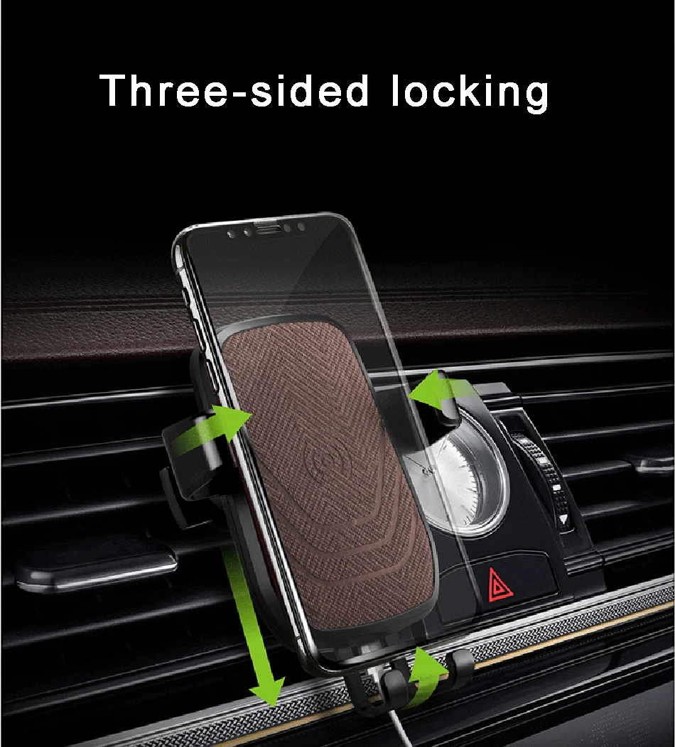 Беспроводное автомобильное зарядное устройство для iPhone XS samsung S10 S9 S8 cargador de celular para авто для huawei Автомобильный держатель для телефона Беспроводное зарядное устройство
