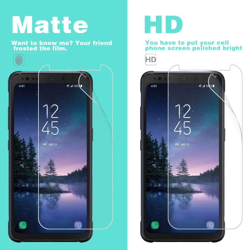 

Matte film and Glossy Film For Samsung Galaxy S8 Active G892A 5.8 in Screen protector Film Anti-Glare Clear LCD panel guard
